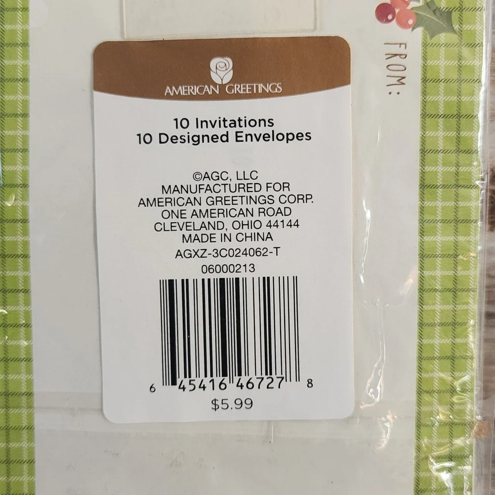 American Greetings Seasons Greetings Holiday Invitations 10 Count with Envelopes